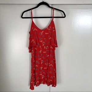 NWOT Planet Blue Life Red Coral floral dress